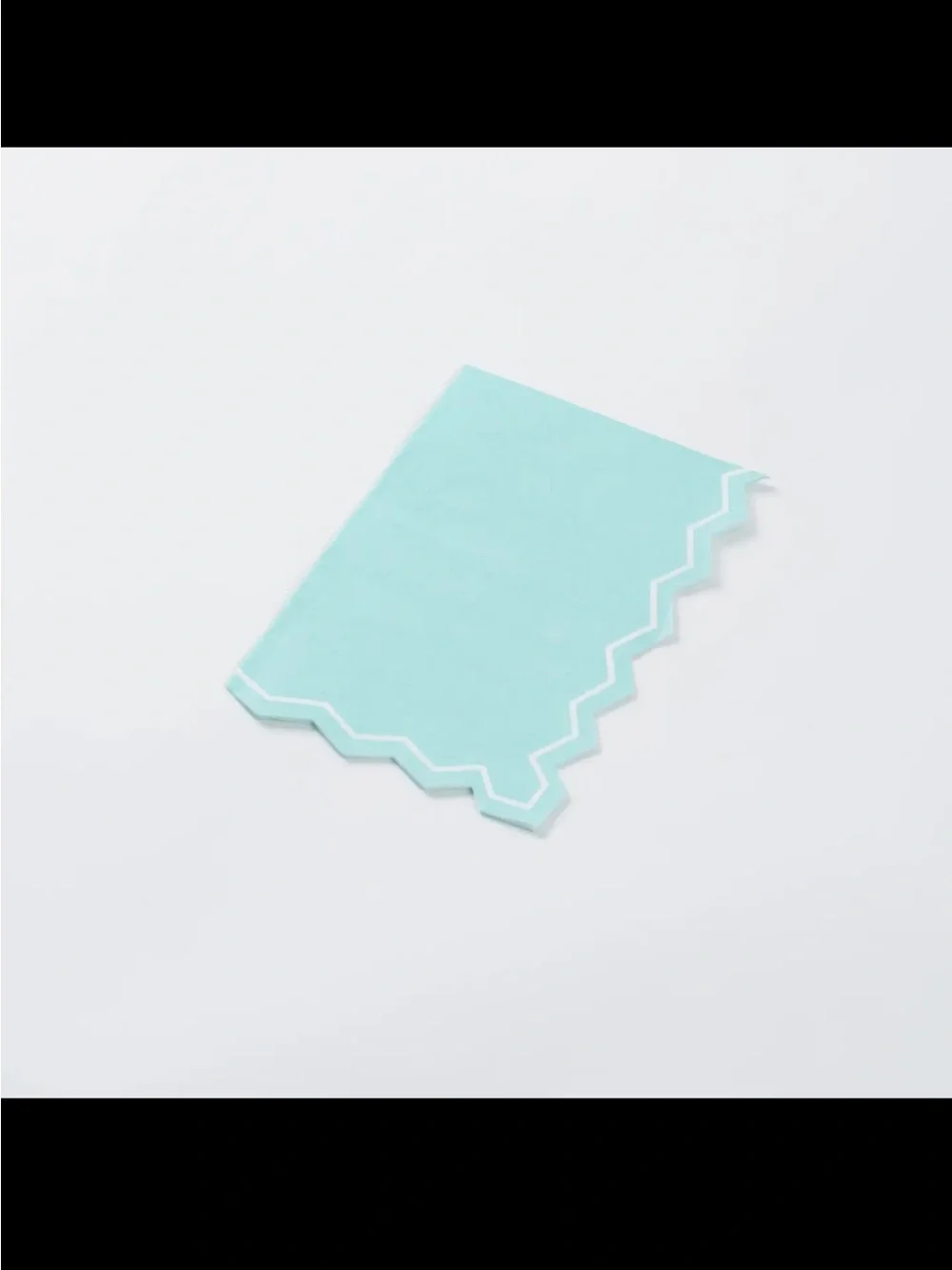 NWT! Aqua Zigzag Edge Party Guest Napkins - Home Party Supplies 16/package
